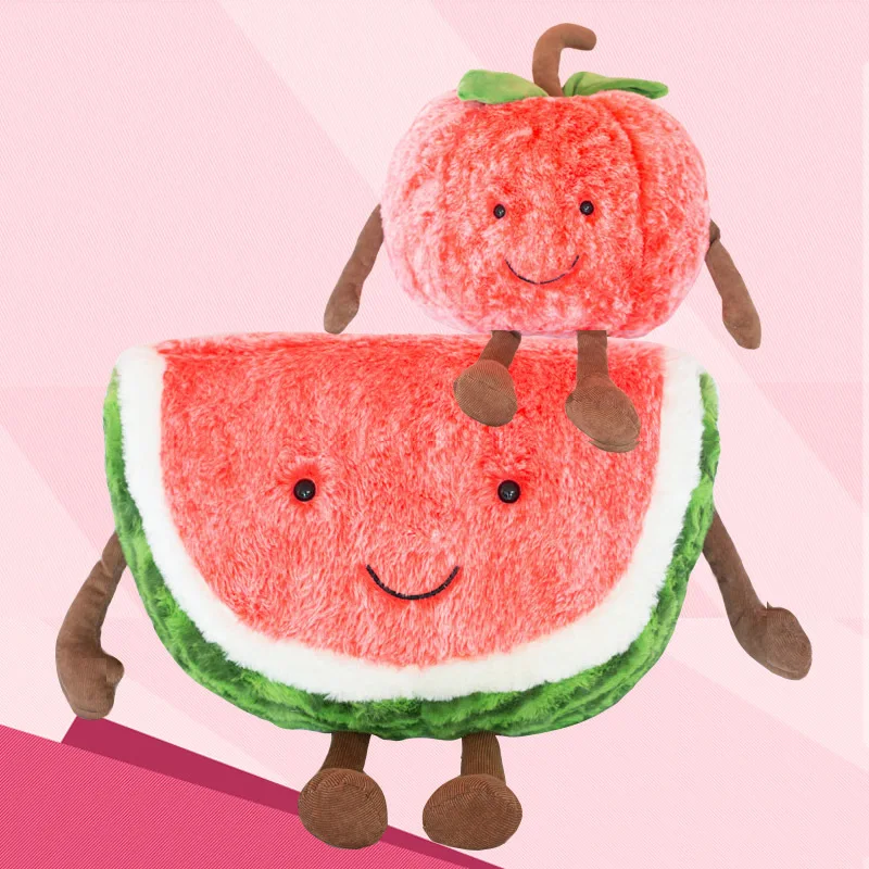 Детская плюшевая подушка для растений, игрушки Kawaii, милая мягкая кукла, подушка для детей, фрукты, арбуз, вишня, подушка для подарка