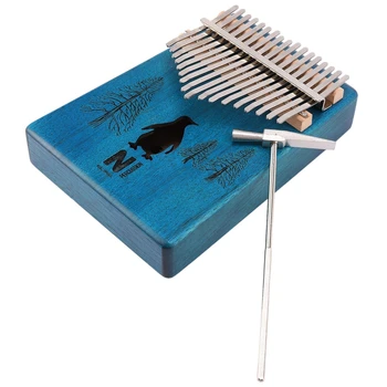 

17 Keys Kalimba Penguin Thumb Piano Mahogany Wood Finger Piano Musical Instrument with Tuner Hammer Storage Box
