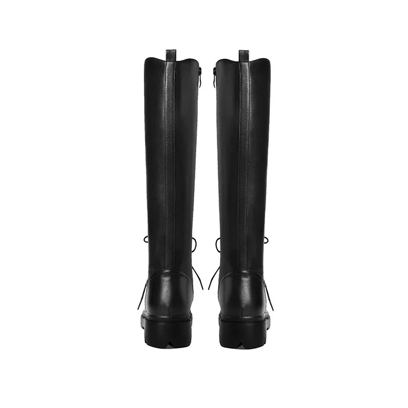 ASUMER/ Новое поступление Сапоги до колена высокие сапоги женская обувь из натуральной кожи, с заклепками, на молнии, обувь на квадратном каблуке повседневная женская обувь зимние ботинки