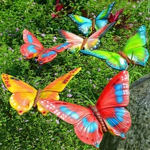 Имитация заглушка-бабочка в подвеске бабочки садовая скульптура дерево украшение пейзаж эскизы стекло