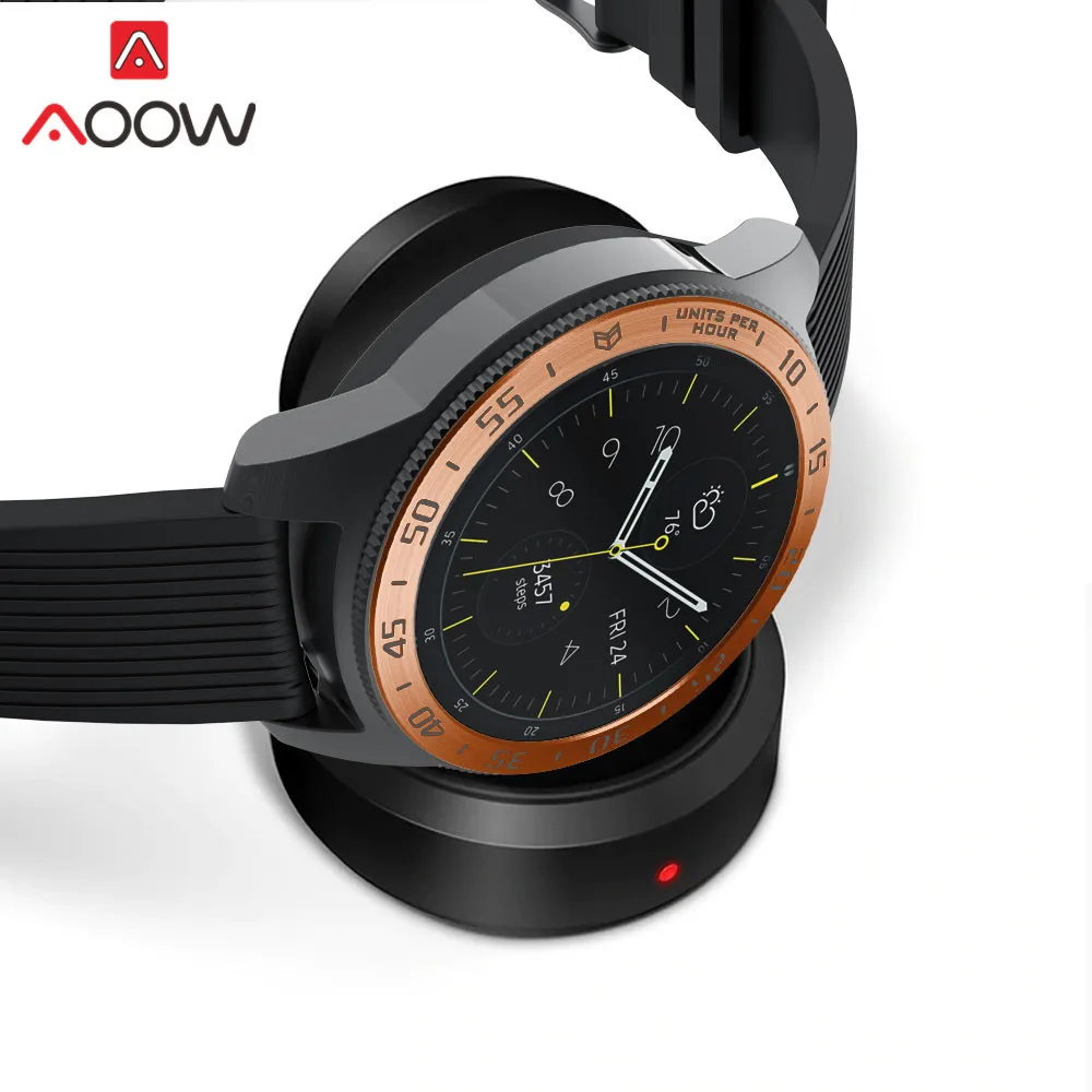 Ободок для часов для samsung gear S3 Frontier Galaxy Watch 42 мм 46 мм клейкая Защитная крышка кольцо из нержавеющей стали