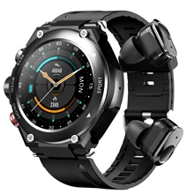 T92 inteligentna bransoletka do zegarka 2 w 1 TWS bezprzewodowe słuchawki douszne 1.28 Cal tętno ciśnienie krwi sport wodoodporny Smartwatch