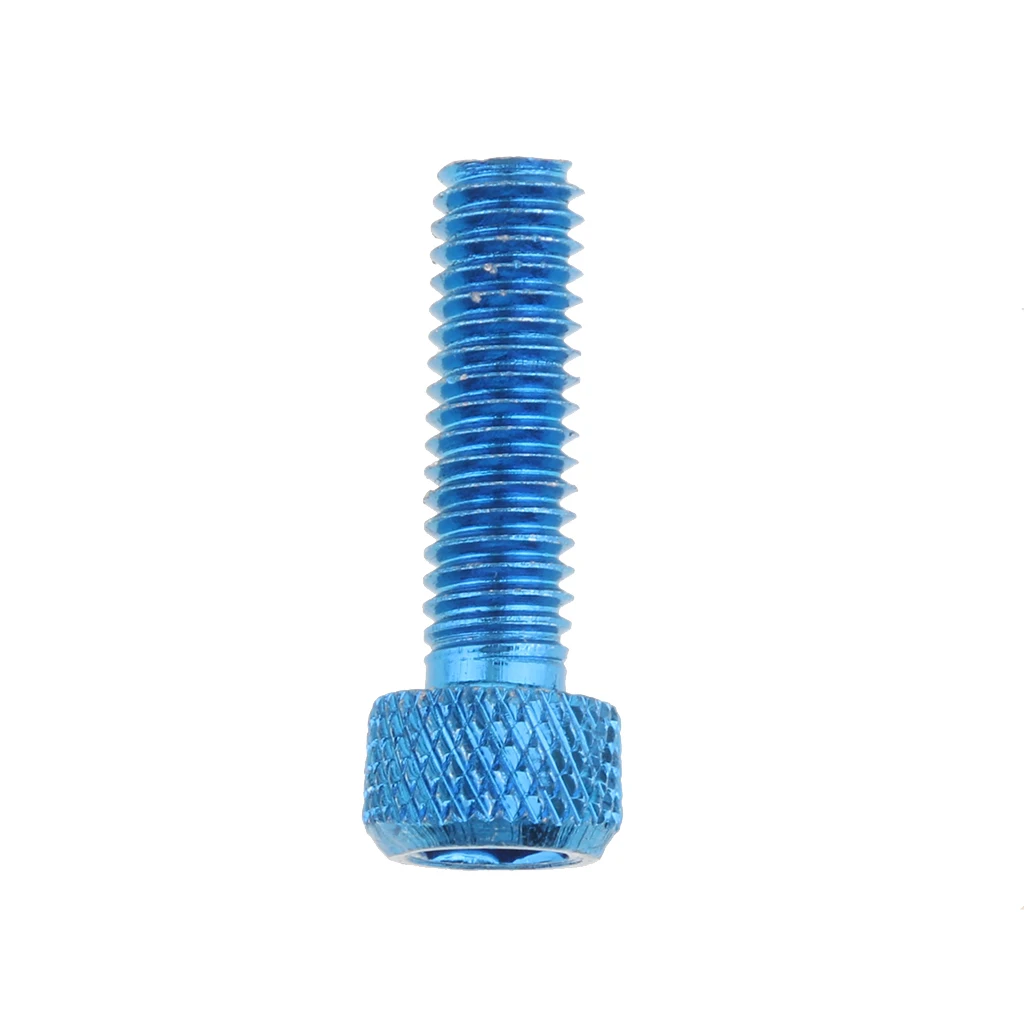 MagiDeal 10pcs Hex Socket Cap Head Screw Bolt Aluminum Alloy Blue M6 x 20mm