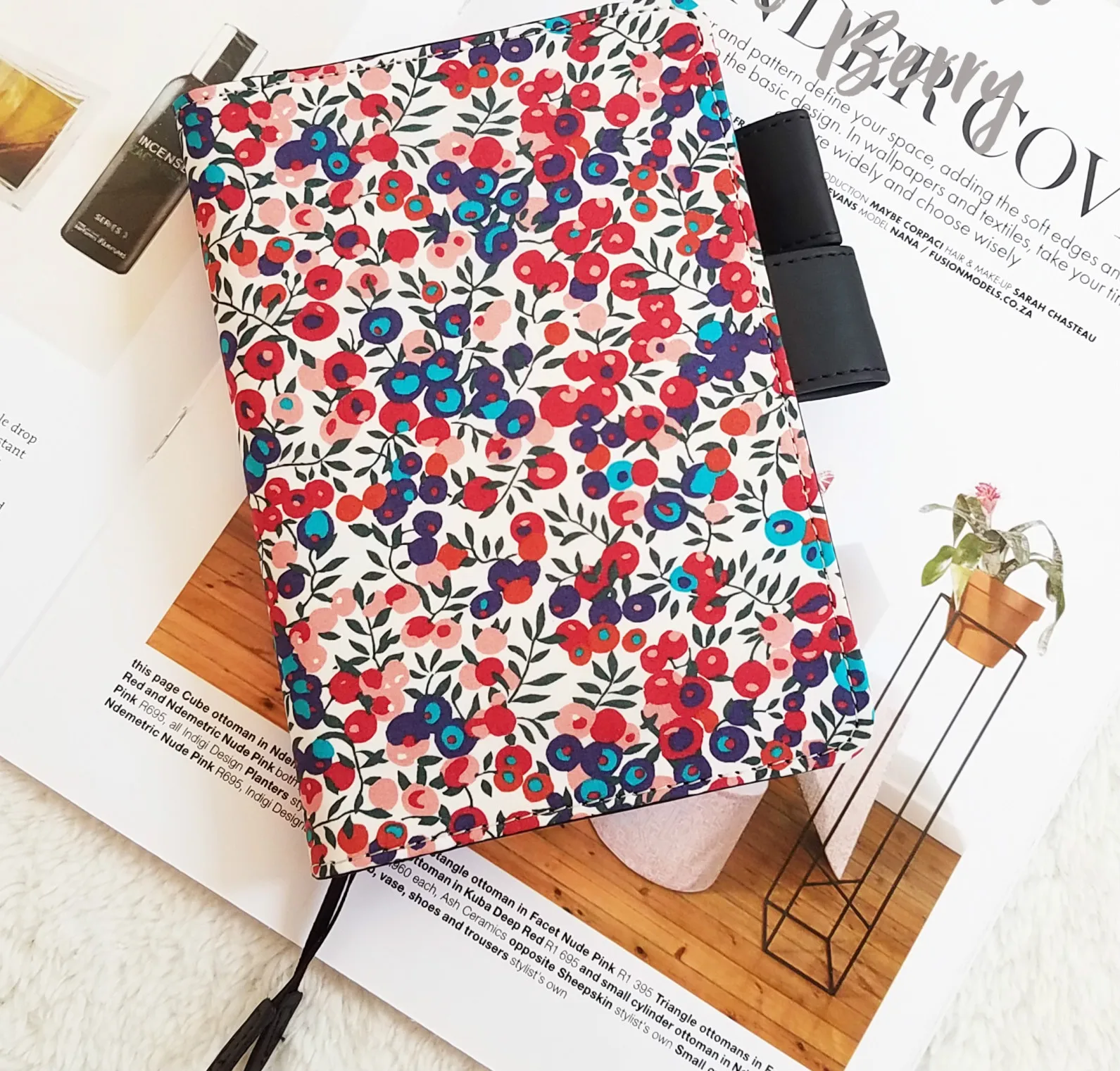 

Little Red Fruits Floral Journal Cover Suit For Stanard A6 Fitted Paper Book 2020 New Hand Made DIY Diary Cover