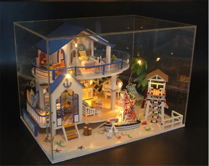 Diy Кукольный дом большие миниатюры кукольный домик poppenhuizen en miniaturen кукольные домики мебель 1:12 деревянный дом кукла игрушка Рождество