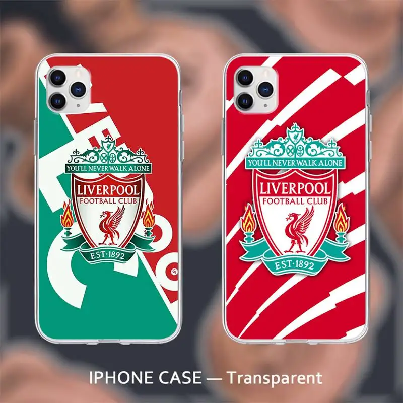 

Liverpool Team Transparent Soft Cover Case For Iphone Se 2020 6 6s 7 8 Plus X Xs Max Xr 11 12 Pro Max Coque