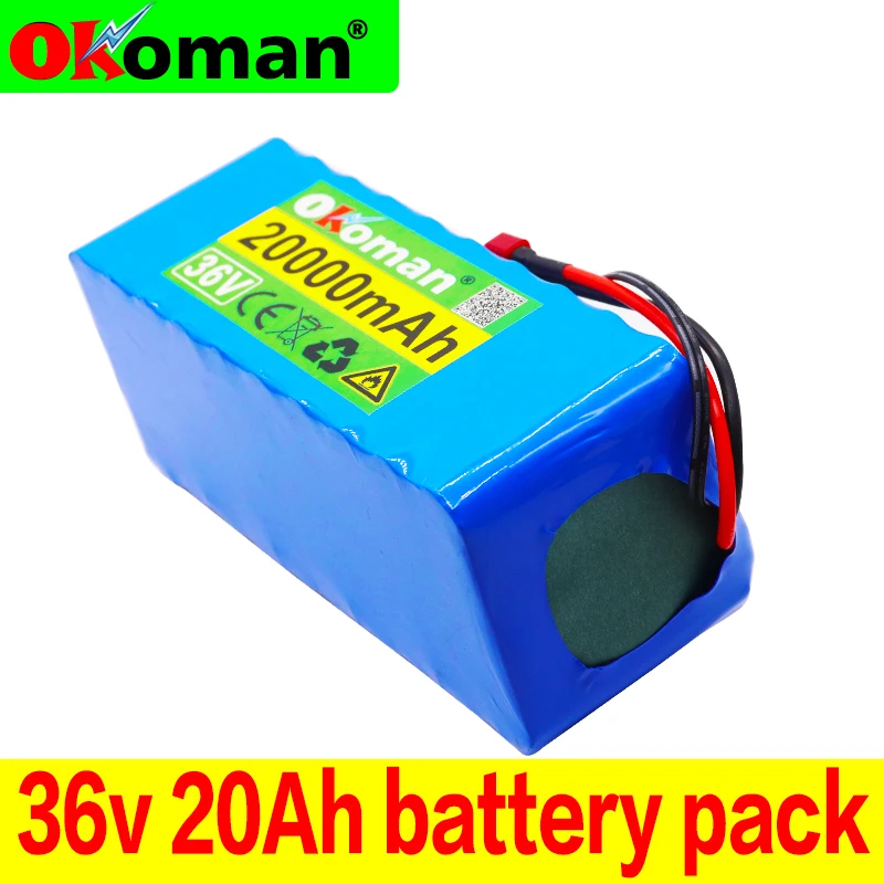 36V батарея 10S4P 20Ah 18650 ионно литиевая аккумуляторная 500 Вт аккумулятор высокой