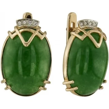 

Aloris earrings with agate and cubic zirconia in red gold