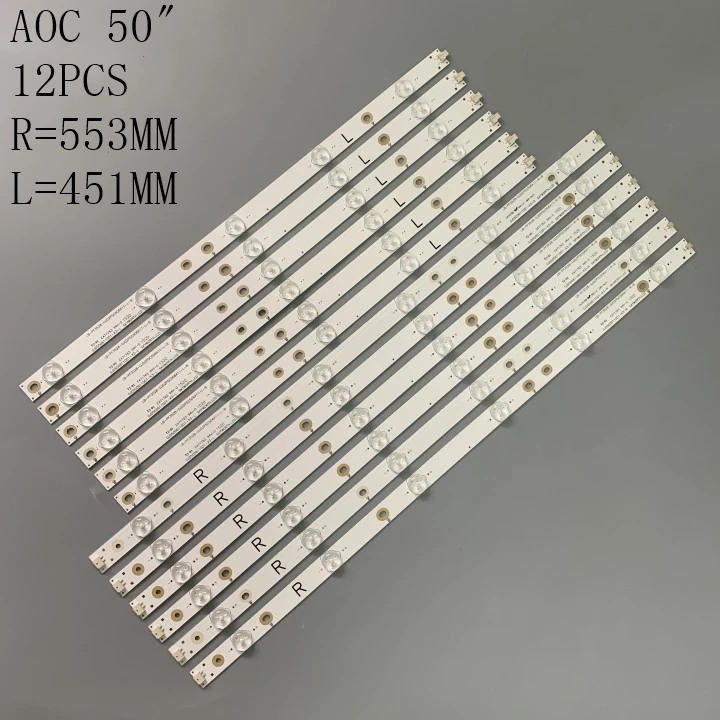 Светодиодная лента для подсветки (12) Sharp LC-50LB371C 50LB481U 50PUT6400 50PFT4509 50PFH4009 500TT64 500TT63 LB50045