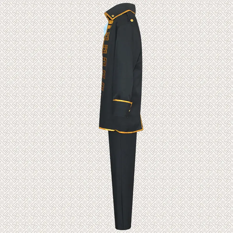 Гинтама «Серебряная душа» Shinsengumi Косплей Костюм Okita Sougo полный комплект униформы(куртка+ жилет+ брюки+ шарф) Хэллоуин платья