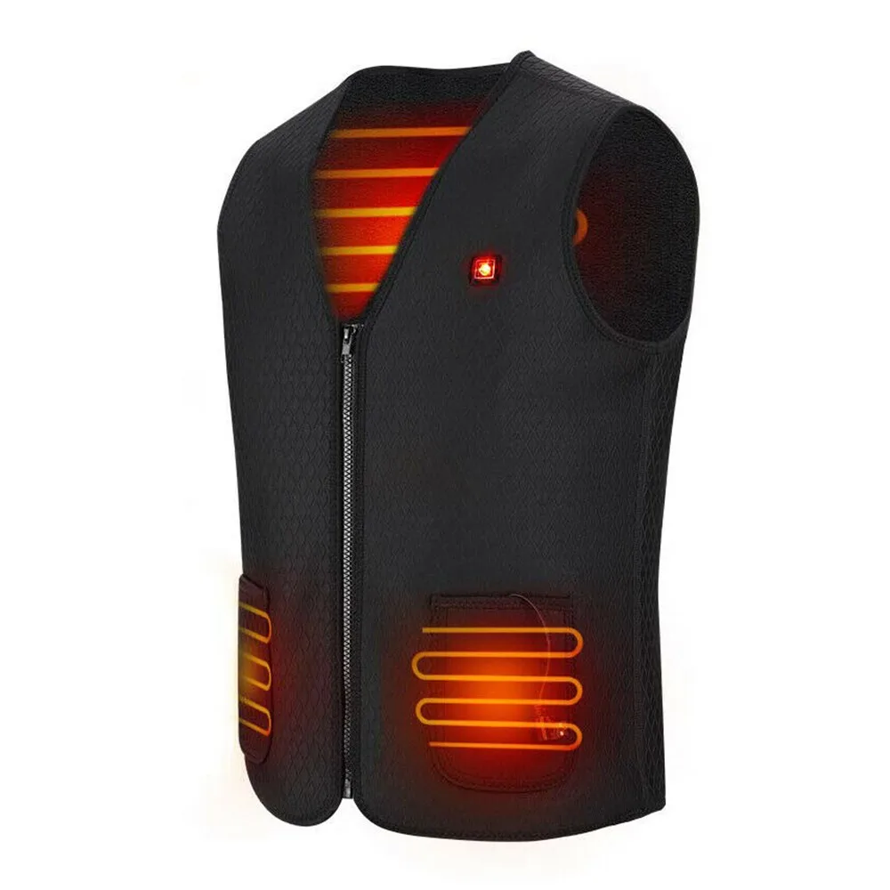 

New Men Women Outdoor USB Infrared Heating Vest Flexible Electric Thermal Winter Warm Jacket Clothing For Sports Hiking Riding