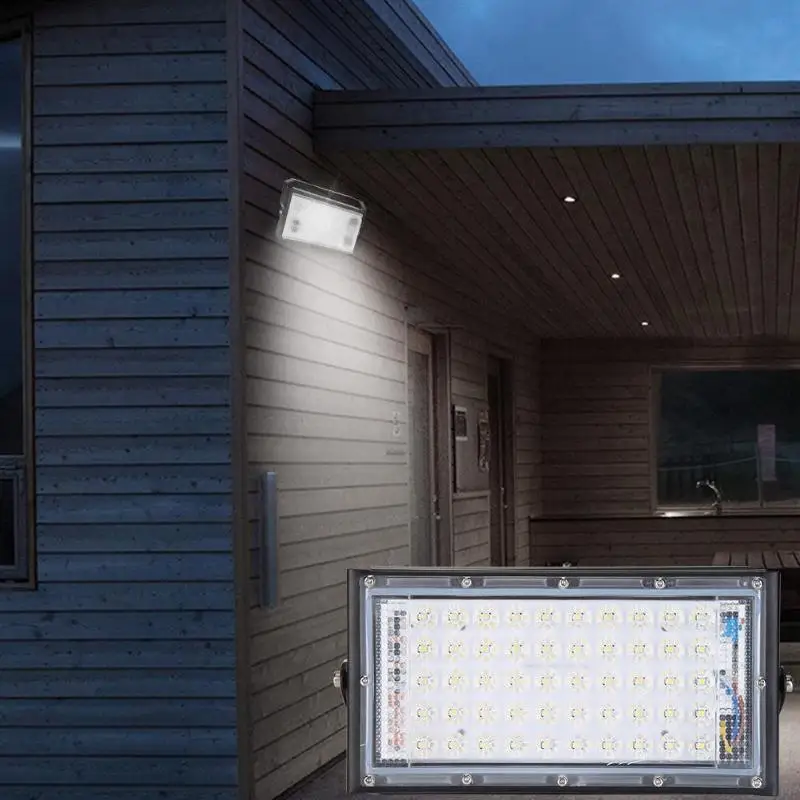50LED прожектор настенный светильник 50 Вт водонепроницаемые фонарики ландшафтное освещение для наружного строительства стены освещение Рекламные Знаки