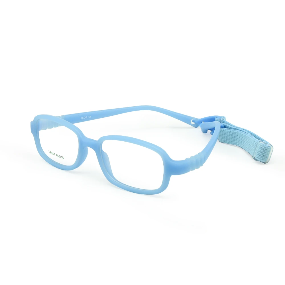 Детские очки в оправе с ремешком Размер 46/16 цельный без винта От 4 до 6 лет, гибкие оптические очки для мальчиков и девочек