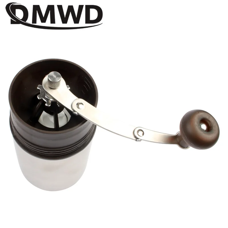DMWD ручная черная кофеварка машина для эспрессо мини кофемолка зерен уличная