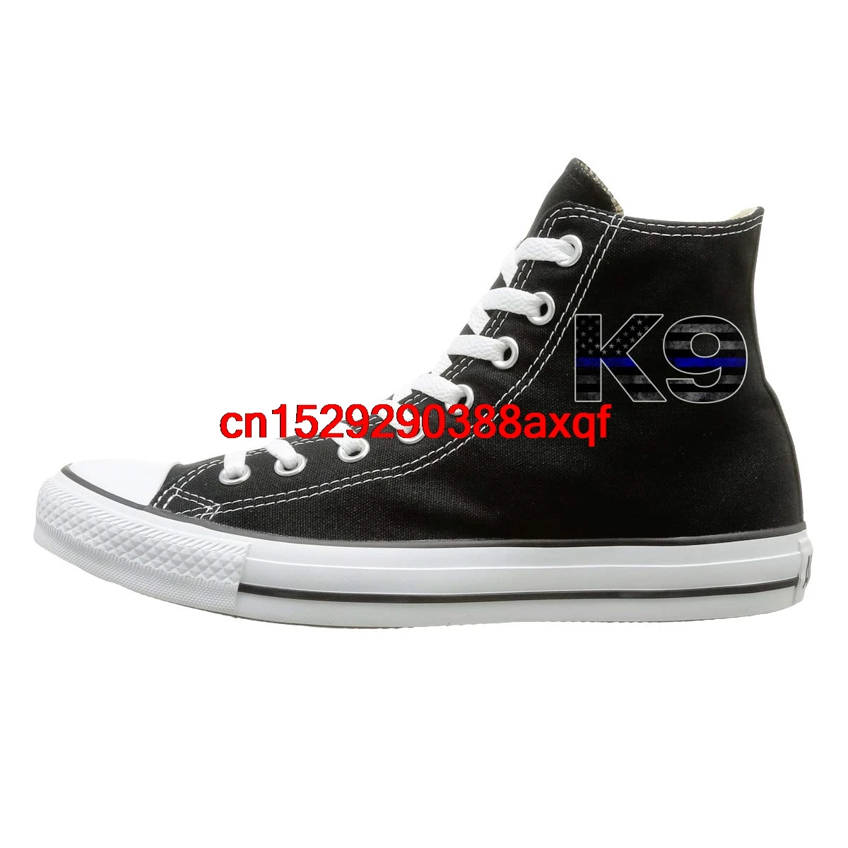 

Canvas Shoes Police K9 Thin Blue Line Casual High-Top Lace Ups Canvas Sneakers For Unisex