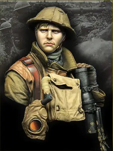 

1/10 Resin Model Building Kit Bust Second world war soldier