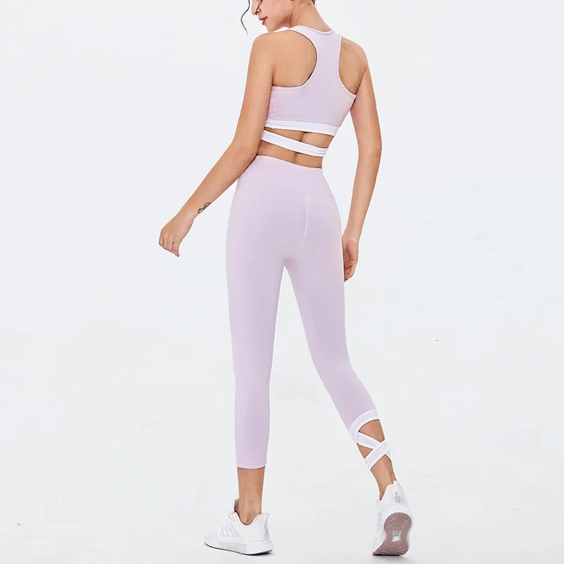 Set da Yoga estivo abbigliamento da palestra per donna Push Up Sport Outfit  Kit Fitness abiti da allenamento per donna abbigliamento sportivo tuta  viola nero| | - AliExpress