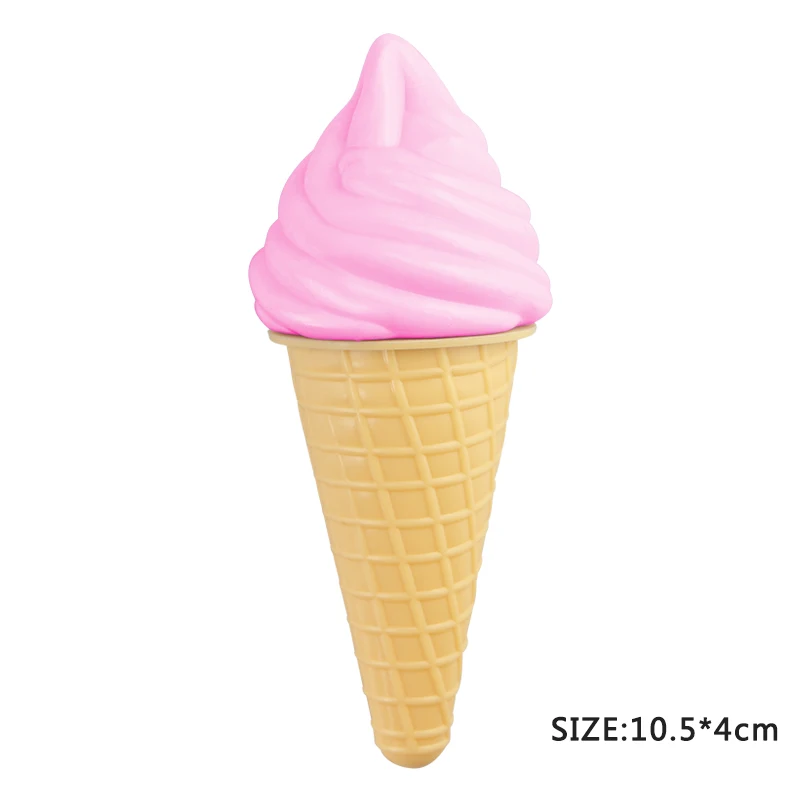 Kawaii Children's Kitchen Toys Plastic Simulation Food Cake Ice Cream Dessert Pretend Play Early Education Toy For kids Gift - Цвет: Pink Cone