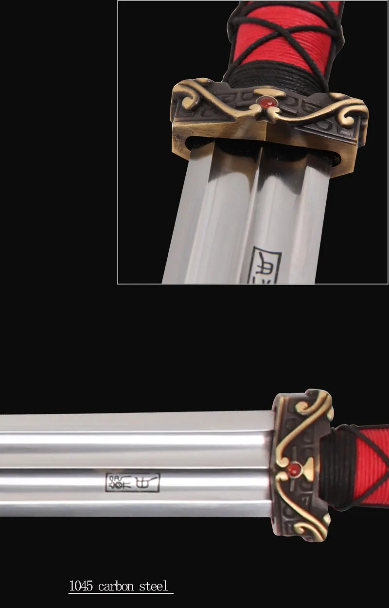 Chinese Famous Swords antique Zhou Yu's sword folded steel sharp edge for home decoration handmade