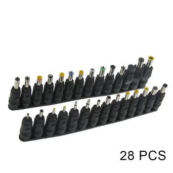 

Universal 28Pcs/Set DC Power 5.5x2.1mm Jack to 28 Plug Power Adapter for Notebook FKU66