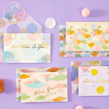 

24pack wholesale Kawaii Message Card Letter Stationary Storage Paper Gift Office School Supply Envelop Envelopes Envelope&card