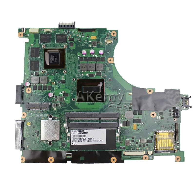 Akemy N56JK Motherboard i7-4700HQ GTX850 2GB Para ASUS N56J G56J G56JK Laptop motherboard Mainboard N56JK N56JK Motherboard
