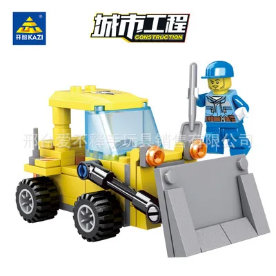 

KAZI 80452 Compatible Children'S Educational Engineering Series 4-in-1 Fight Inserted Small Particles Creative Assembled Plastic