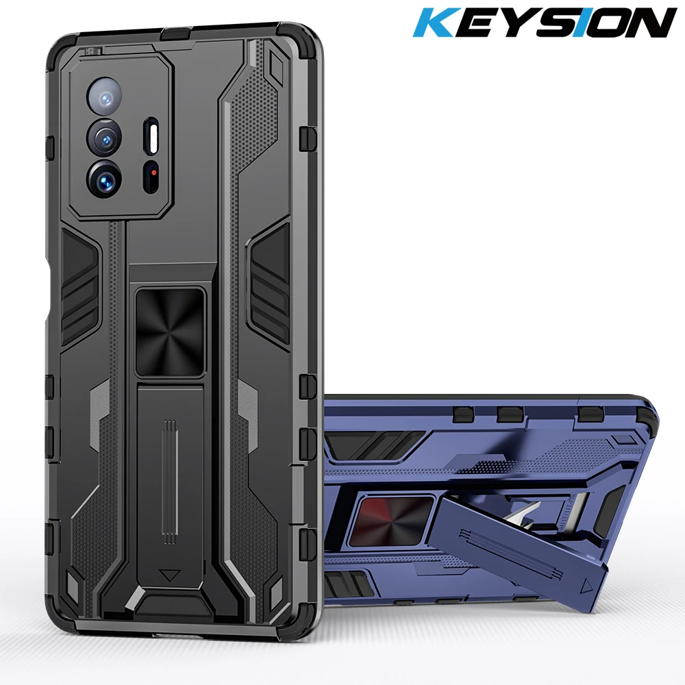 KEYSION Shockproof Case for Xiaomi Mi 11T 11T Pro 5G 10T Pro Stand