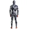 TSMC-traje sumergible de neopreno para hombre, traje de buceo de 3mm con capucha de fisión de manga larga de camuflaje, resistente al agua ► Foto 3/6