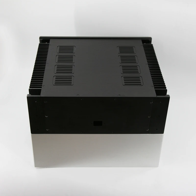 Size:W432 H150 L370 4315A Silver and black All aluminum amplifier chassis/Class A amplifier case/AMP Enclosure / case / DIY box