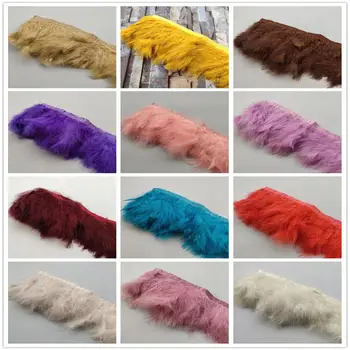 

Wholesale 50 Yards Beautiful 12 Colors 13-17 cm Natural Turkey Fluff Feathers Ribbon For Dress Clothes Accessory Decoration