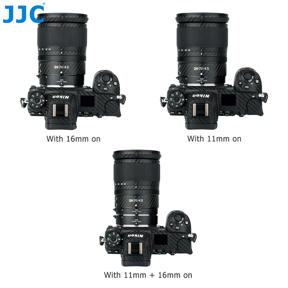 JJC 11 мм 16 мм автоматический удлинитель объектива Набор для Nikon Z Mount Z7 Z6 Z50 объектив камеры переходное кольцо с корпусом крышка объектива