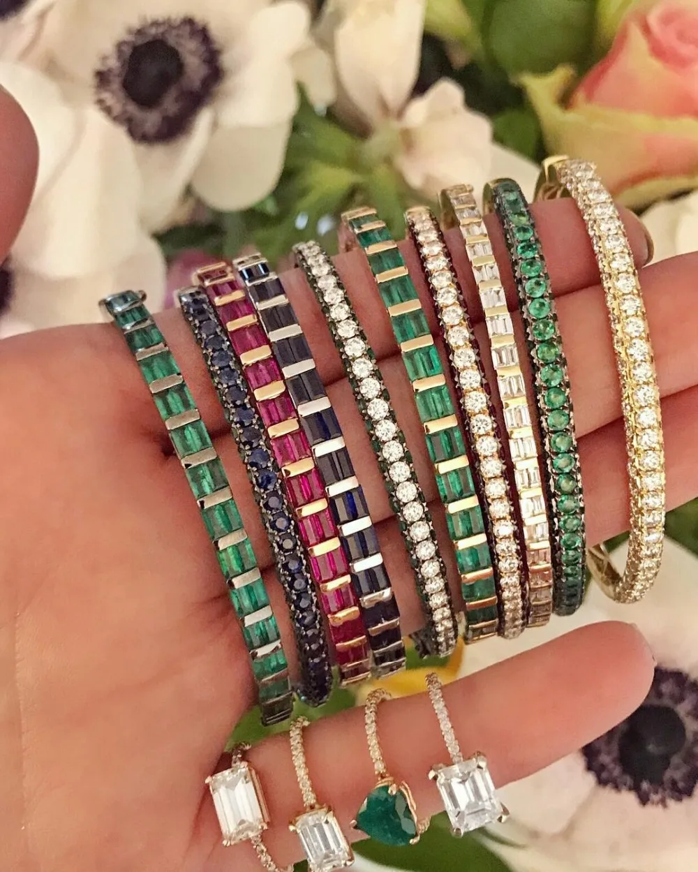

Accking color Bangle Ring Set Jewelry Sets For Women Wedding Cubic Zircon Crystal CZ Dubai Bridal Jewelry Set