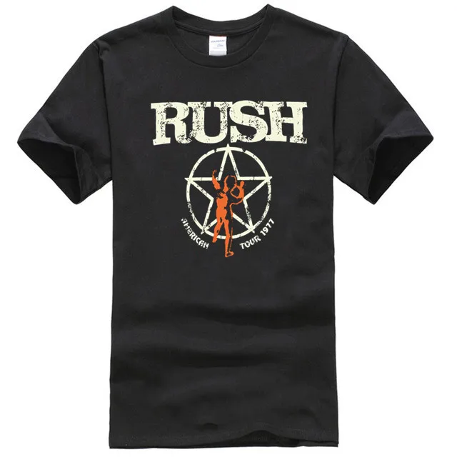 Раш футболка американский тур 1977 менгрей |