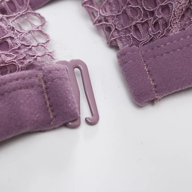 Спереди застежка набор бюстгальтеров французский Bralette Y линии ремни треугольник чашки сетки внутренняя без подкладки окуня провода дышащая