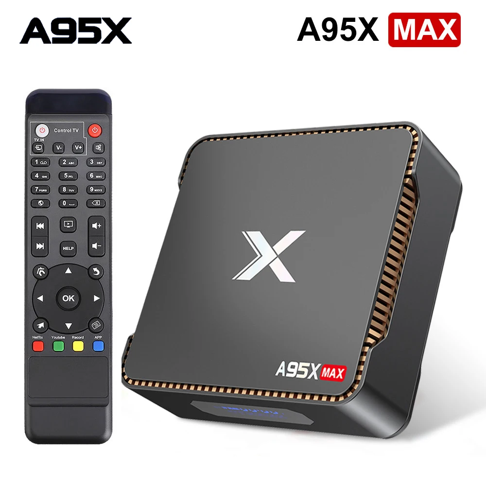 Android Smart tv Box A95X MAX Amlogic S905X2 4 Гб ОЗУ 64 Гб ПЗУ Запись Видео Android 8,1 телеприставка 2,4 г и 5 ГГц двойной Wifi BT4.2