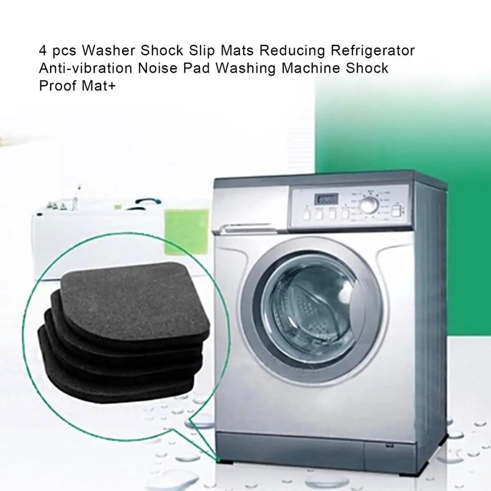 

4 pcs Washer Shock Slip Mats Multifunctional Reducing Refrigerator Anti-vibration Noise Pad Washing Machine Shock Proof Mat