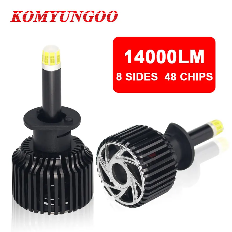 14000LM 3D автомобильные лампы для передних фар H1 Led H7 H8 H9 H11 9005 HB3 9006 HB4 9012 Hir2 Led 360 градусов Turbo стелек поддержат дыхания арки стелек 4300K 6000K