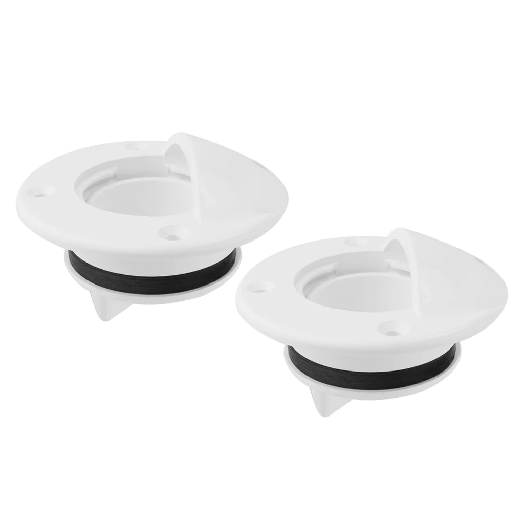 2pcs Nylon Marine Yacht Cockpit Deck Round Scupper Valve Drain with Gasket Seal | Автомобили и мотоциклы