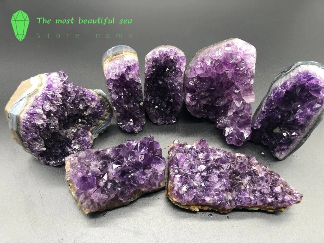 95--105g BEAUTIFUL AMETHYST CRYSTAL CLUSTER GEODE FROM URUGUAY healing AAAA | Дом и сад