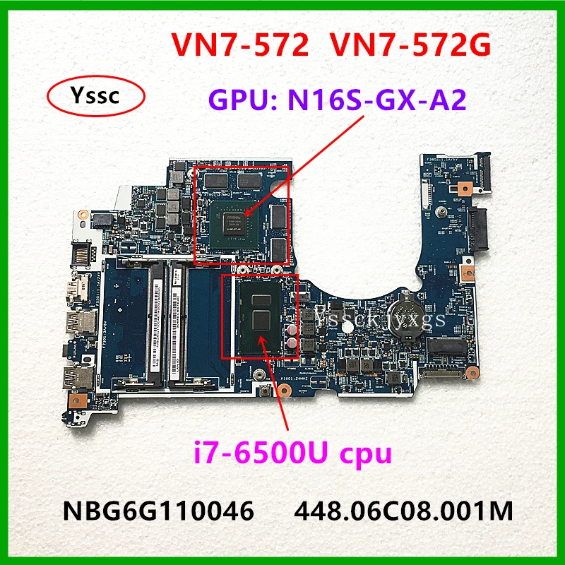 Материнская плата 448.06C08.001M для материнской платы Acer Aspire VN7-572 VN7-572G NBG6G11004 (с