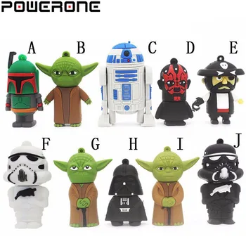 

POWERONE STAR WARS YODA darth vader USB flash drive pen drive cartoon memory Stick Pendrive 4gb 8gb 16gb 32gb 64gb u disk