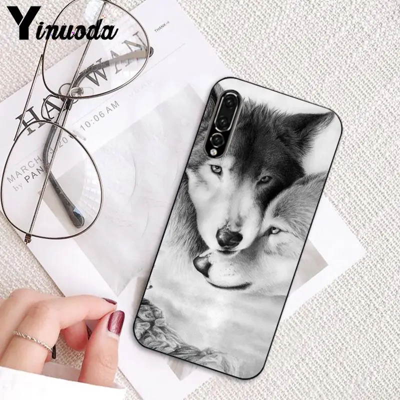 Чехол для телефона Yinuoda angry wolf Face для huawei P20 P30 P20Pro P20Lite P30Lite P Smart P10Lite