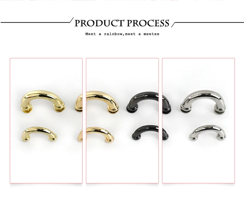 10Pcs Deepeel 14/17mm Metal Bag Arch Bridge D Ring Buckle Strap Hook DIY Handbag Hardware Belt Leather Repair Accessories