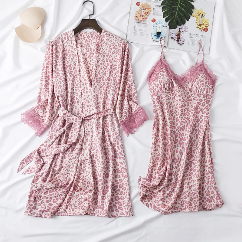 

Пижамный комплект Женский, ночная рубашка с V-образным вырезом