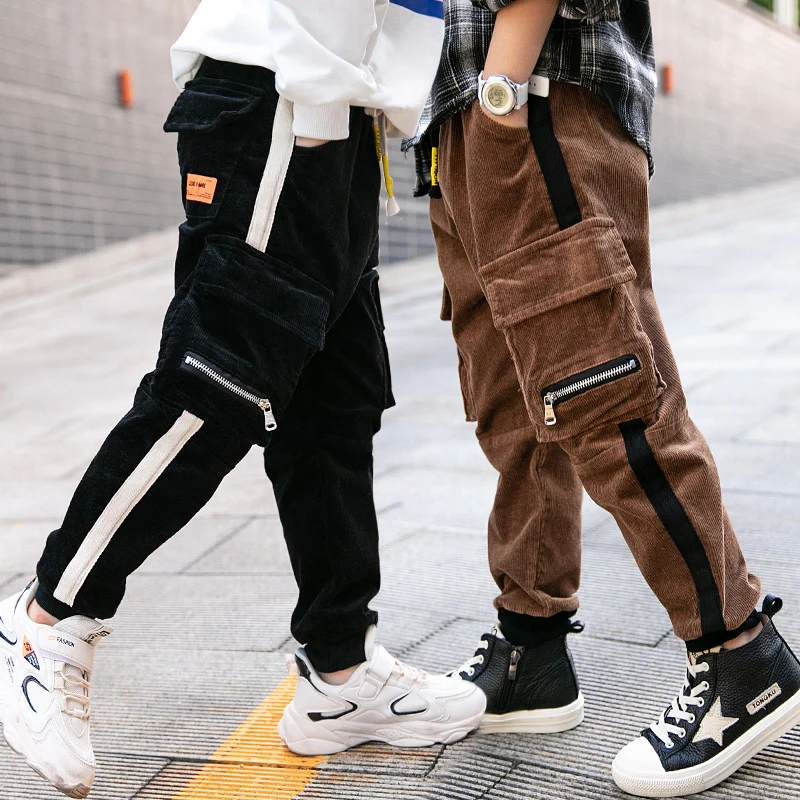 Штаны для мальчиков детские осенние штаны Новинка 2020 года зимние вельветовые