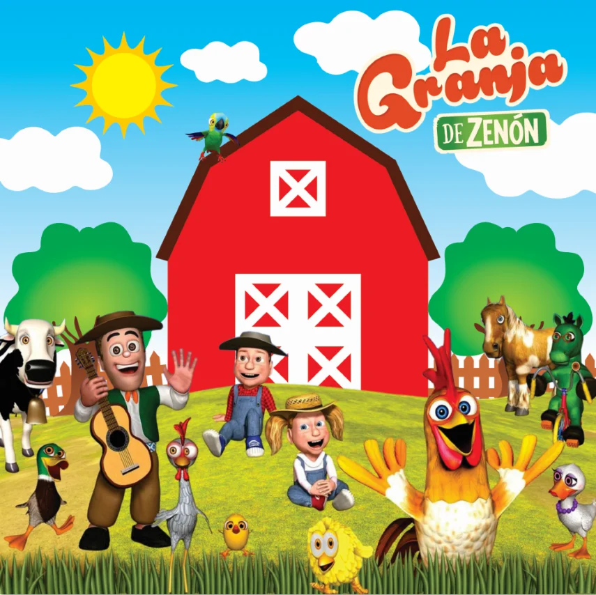 Задний фон для фотосъемки La Granja De Zenon Red Barn Farm animals Garden на заказ бесшовный Виниловый фон для фотостудии