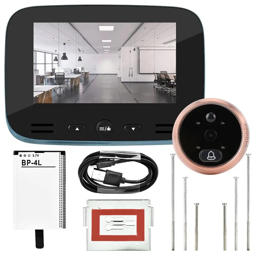 

4.3Inch Peephole HD Color Screen 2million Camera 160 Degree Wide Angle Smart Motion Detector Home Photoelectric Peephole Viewer