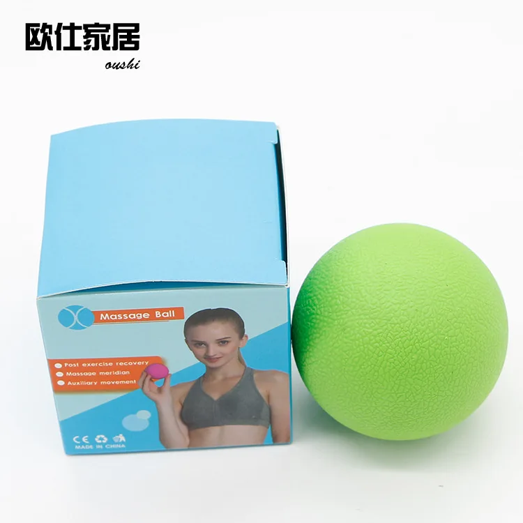 Single Ball-Green Домашние Принадлежности для йоги, фитнеса, мяча, массажный мяч, двойной мяч, массажный мяч, Пилатес, фитнес-мяч, упражнения, Йога, арахисовый мяч - Цвет: Single Ball-Green