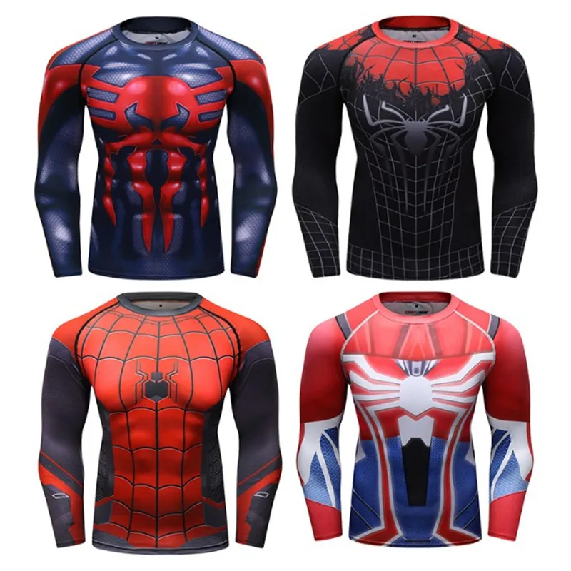 MMA dos homens Spider Man longe de Casa Bjj Rashguard Boxe Jerseys Spiderman 2099 Venom